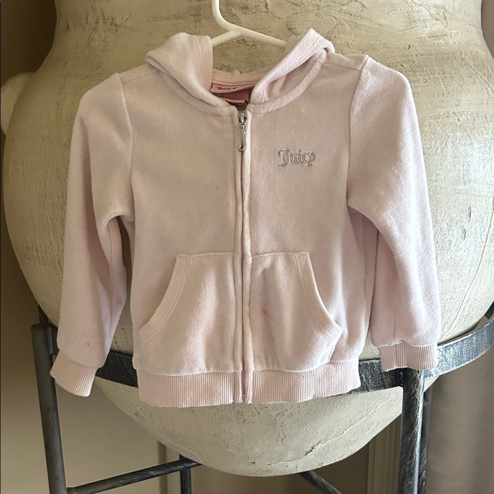 Juicy Couture Light Pink Kids Zip-Up Hoodie